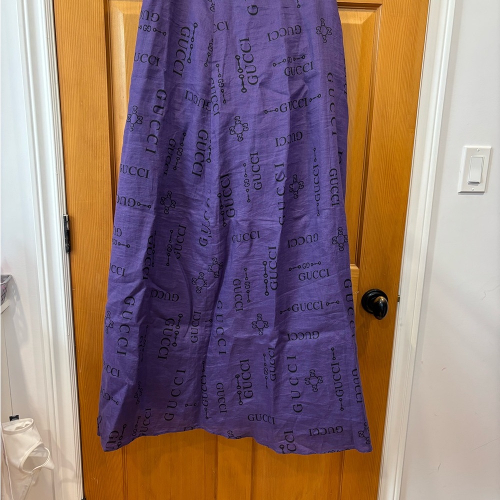 Gucci pattern Purple Maxi A-Line Skirt for Casual Resort Wear